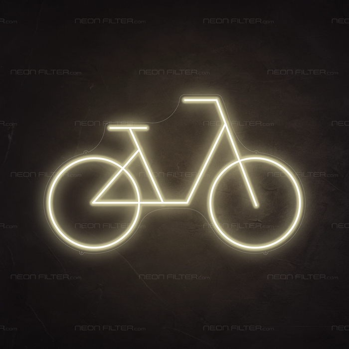 Bike Neon Sign in Cosy Warm White