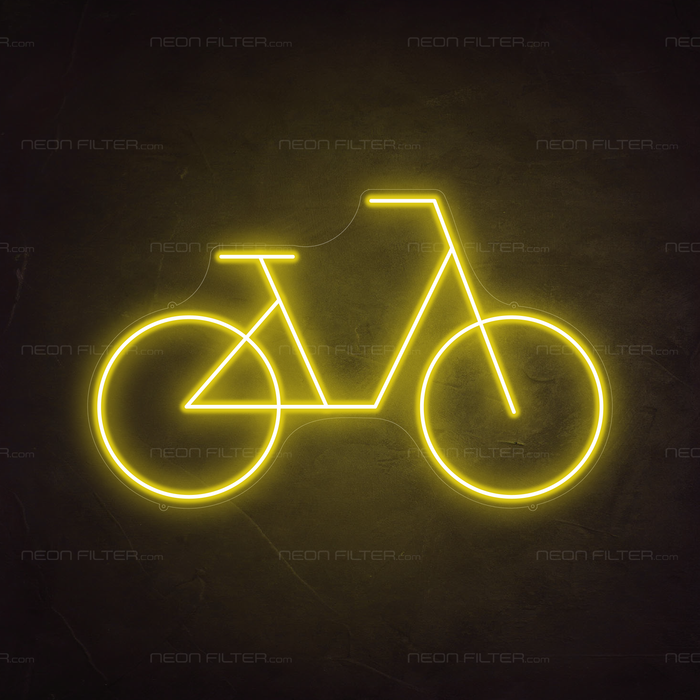 Bike Neon Sign in Paradise Yellow