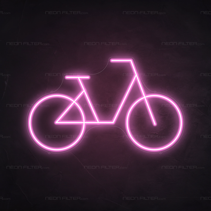 Bike Neon Sign in Pastel Pink