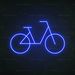 Bike Neon Sign in Santorini Blue