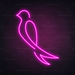 Bird Neon Sign in Love Potion Pink