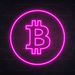 Bitcoin Neon Sign in Love Potion Pink