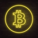 Bitcoin Neon Sign in Paradise Yellow