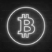 Bitcoin Neon Sign in Snow White