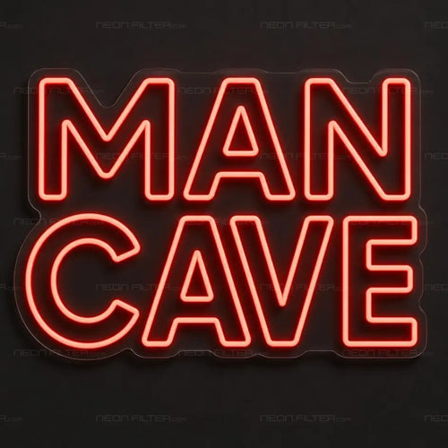 Bold Man Cave Neon Sign for ManCave Decor - Neon Filter