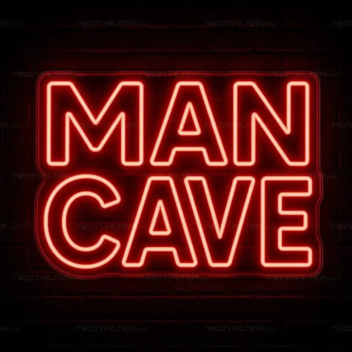 Bold Man Cave Neon Sign for ManCave Decor - Neon Filter