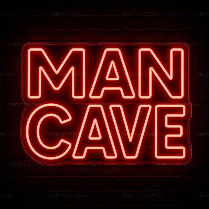 Bold Man Cave Neon Sign for ManCave Decor - Neon Filter