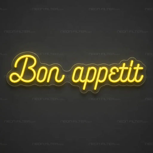 Bon Appétit Block Neon Sign for Kitchen Decor - Neon Filter