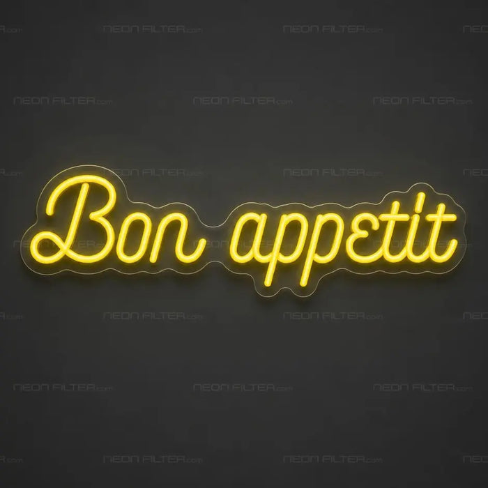 Bon Appétit Block Neon Sign for Kitchen Decor - Neon Filter
