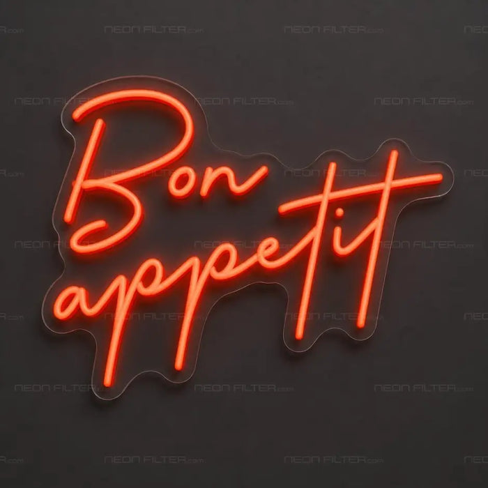 Bon Appétit Script Neon Sign for Kitchen Decor - Neon Filter