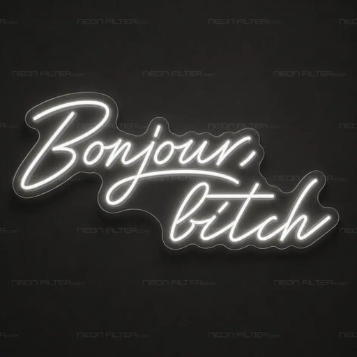 Bonjour, Bitch Neon Sign - AI Enabled