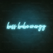 Boss Babe Energy Neon Sign in Glacier Blue