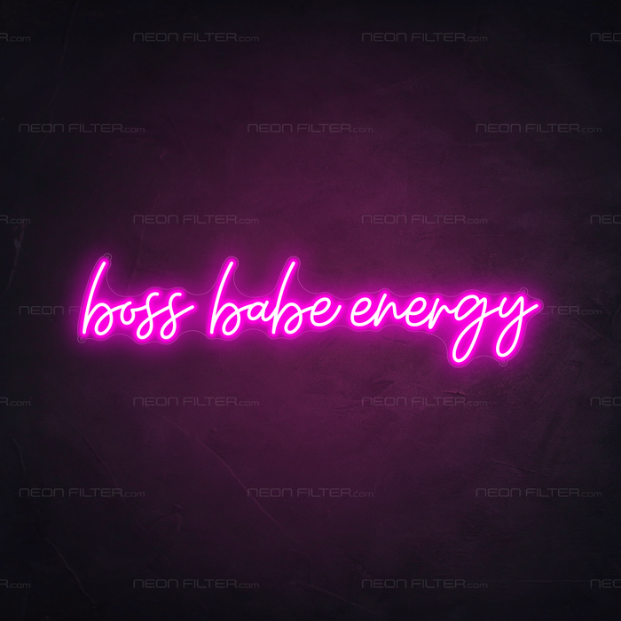 Boss Babe Energy Neon Sign in Love Potion Pink