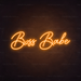 Boss Babe Neon Sign in Hey Pumpkin Orange