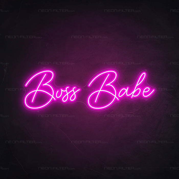 Boss Babe Neon Sign in Love Potion Pink