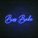 Boss Babe Neon Sign in Santorini Blue