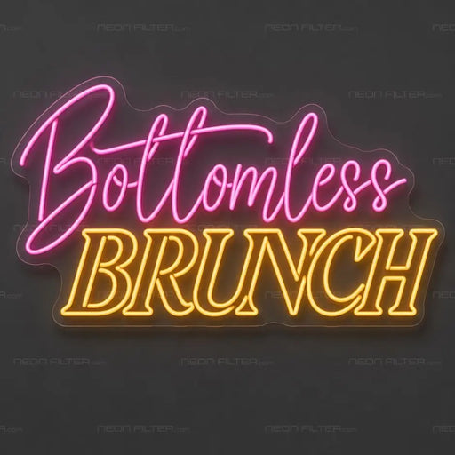 Bottomless Brunch Neon Sign for Restaurant Decor - Neon Filter