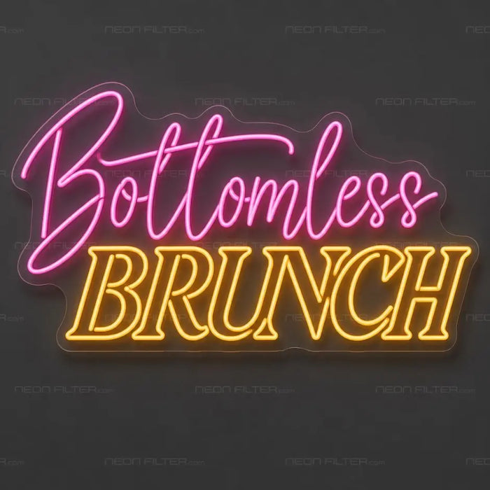 Bottomless Brunch Neon Sign for Restaurant Decor - Neon Filter