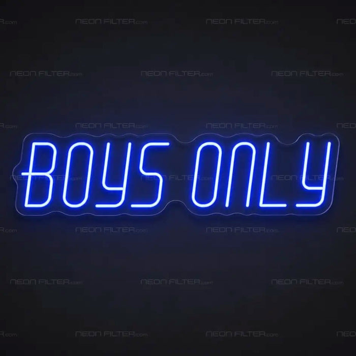 Boys Only Neon Sign - AI Enabled