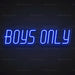 Boys Only Neon Sign - AI Enabled