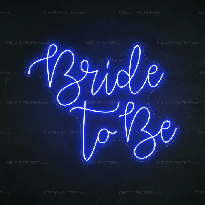 Bride to Be Neon Sign in Santorini Blue