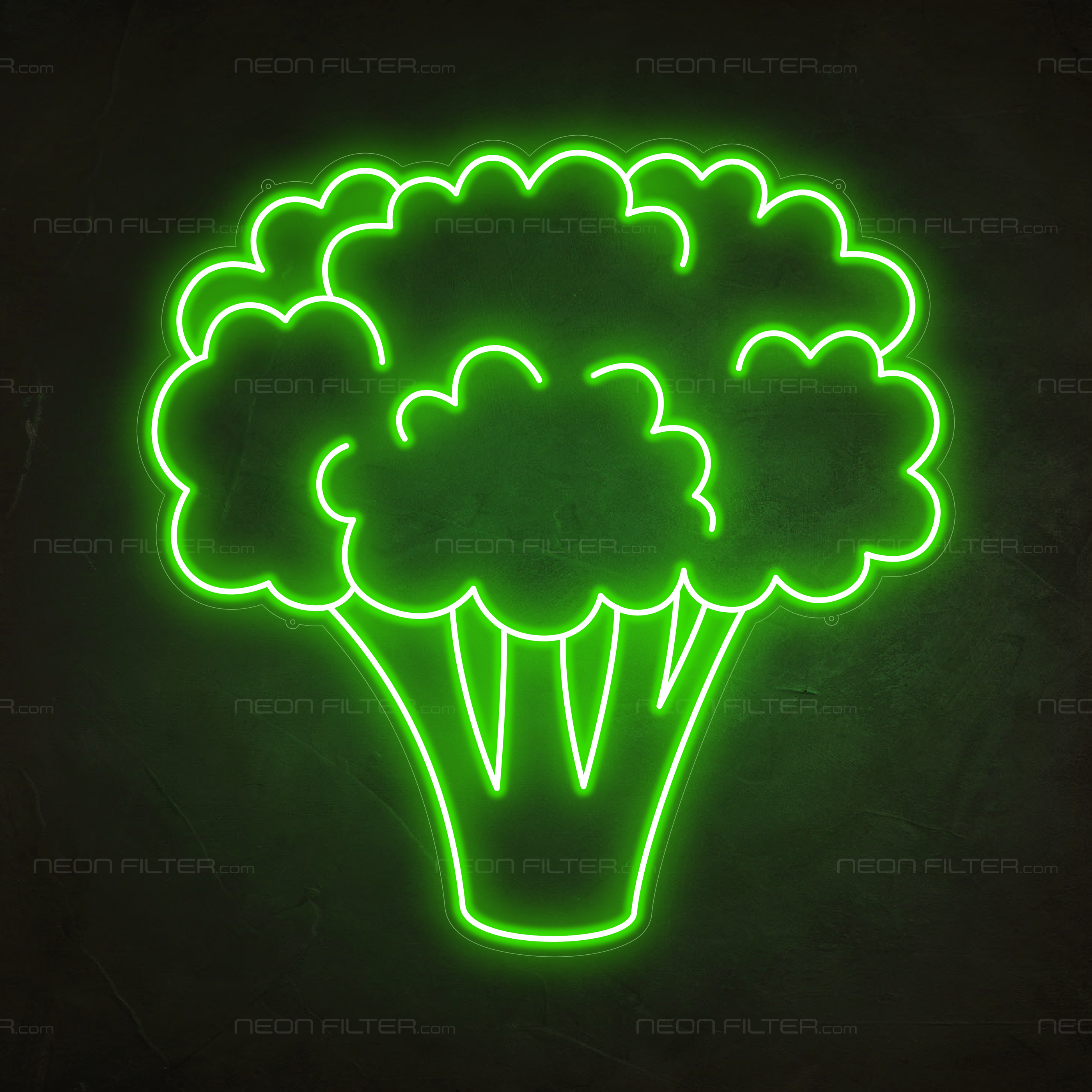 Broccoli Neon Sign | Food Neon Signs — Neon Filter