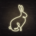 Bunny Neon Sign in Cosy Warm White