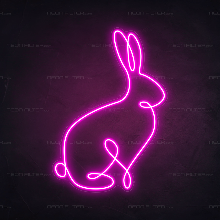 Bunny Neon Sign in Love Potion Pink