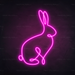 Bunny Neon Sign in Love Potion Pink