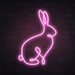 Bunny Neon Sign in Pastel Pink