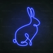 Bunny Neon Sign in Santorini Blue