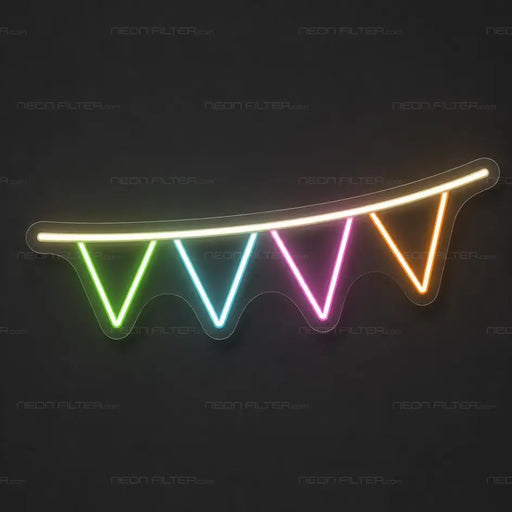 Bunting Neon Sign - AI Enabled