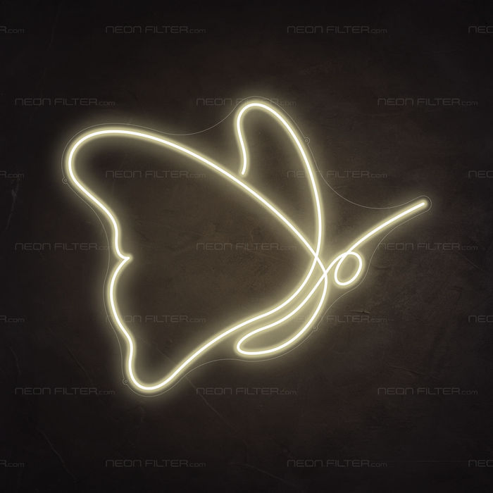 Butterfly Neon Sign in Cosy Warm White