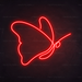 Butterfly Neon Sign in Hot Mama Red