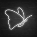 Butterfly Neon Sign in Snow White