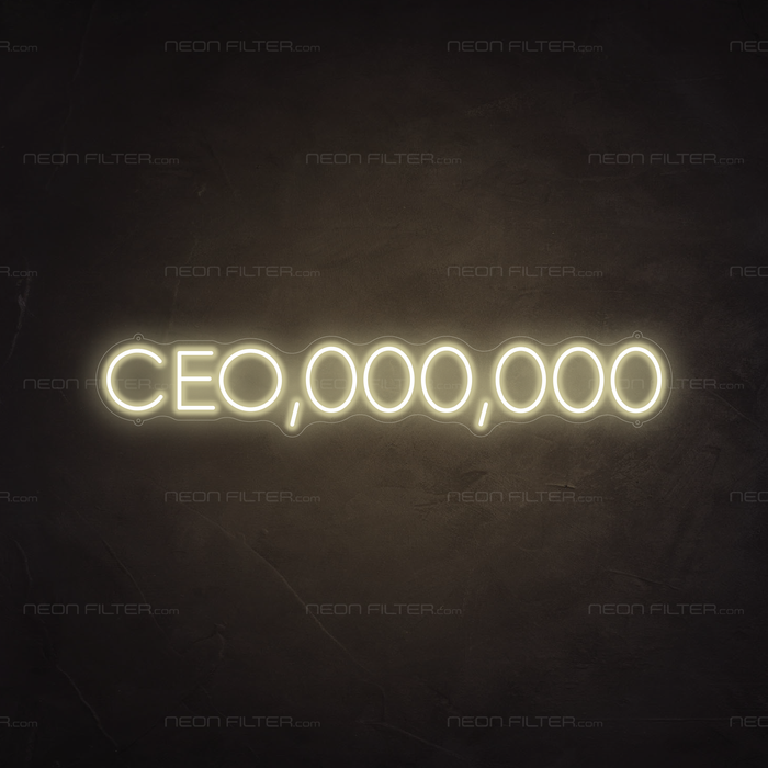 CEO,000,000 Neon Sign in Cosy Warm White