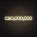 CEO,000,000 Neon Sign in Cosy Warm White