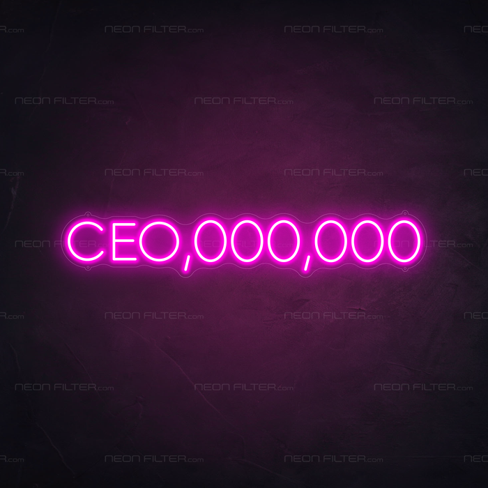 CEO,000,000 Neon Sign in Love Potion Pink