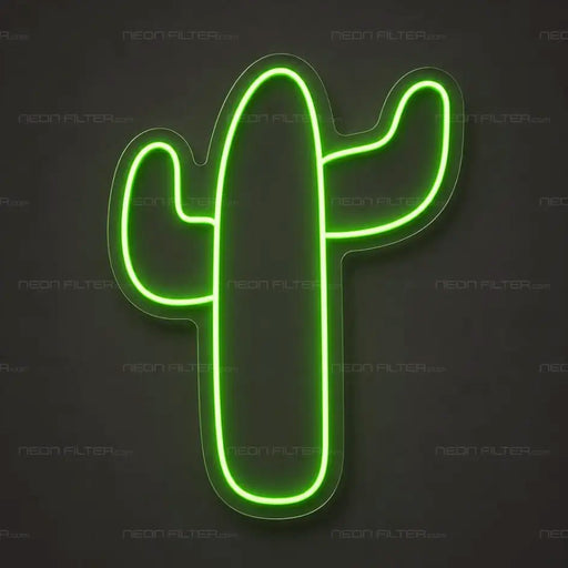 Cactus Neon Sign - AI Enabled