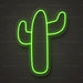 Cactus Neon Sign - AI Enabled