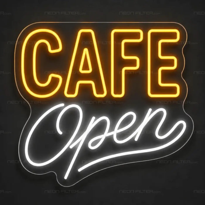 Cafe Open Neon Sign for Cafe Decor - Neon Filter
