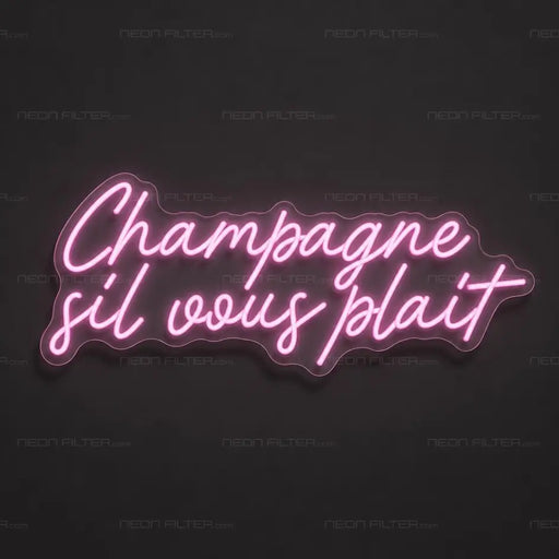 Champagne Sil Vous Plait Neon Sign