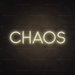 Chaos Neon Sign in Cosy Warm White