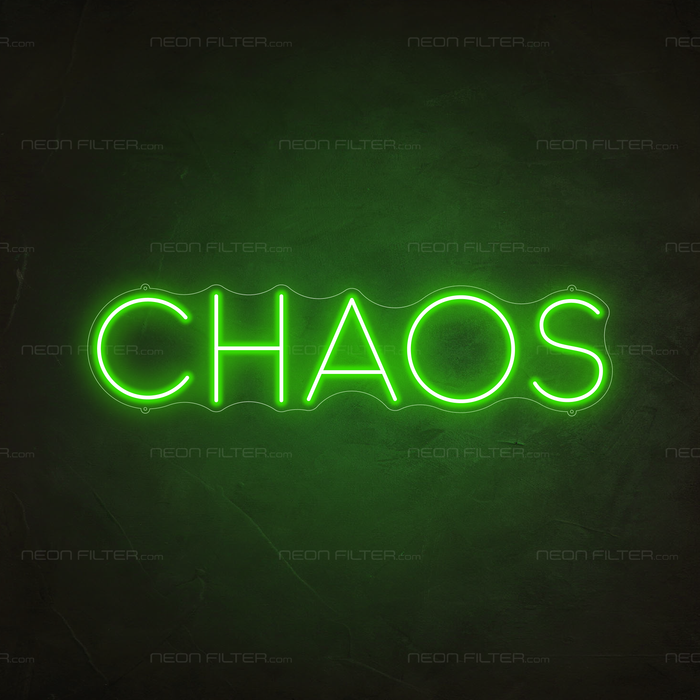 Chaos Neon Sign in Glow Up Green