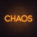 Chaos Neon Sign in Hey Pumpkin Orange