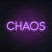 Chaos Neon Sign in Hopeless Romantic Purple