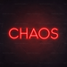 Chaos Neon Sign in Hot Mama Red