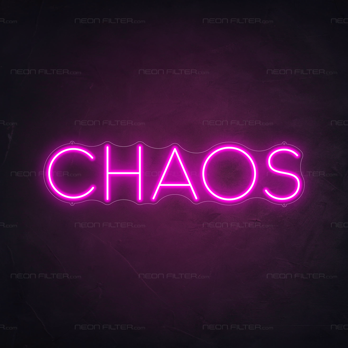 Chaos Neon Sign in Love Potion Pink