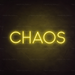 Chaos Neon Sign in Paradise Yellow