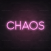 Chaos Neon Sign in Pastel Pink